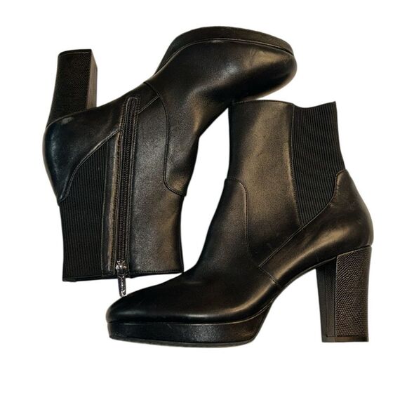 Donald J Pliner Black Platform Leather Boots(Size 10M) - Picture 5 of 11